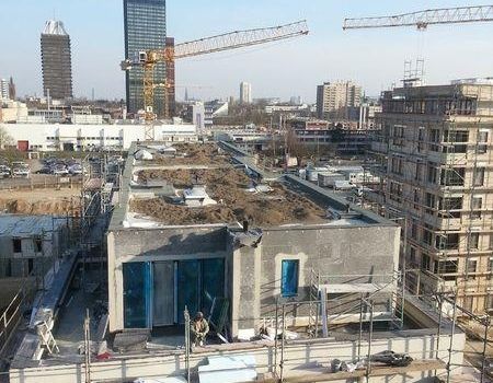 Flachdachabdichtung Baustelle