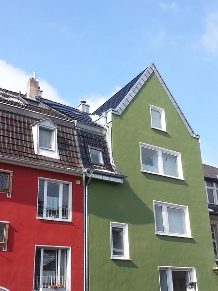 Rotes und grünes Haus